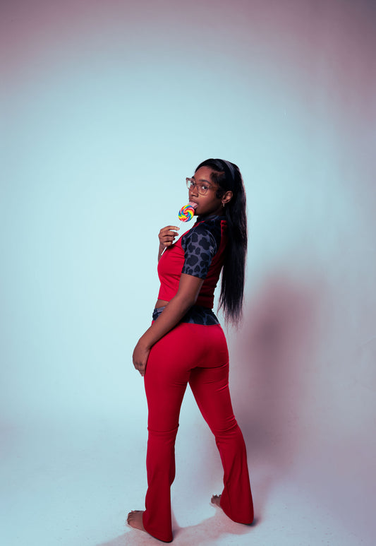 Red Velvet Two Piece Set